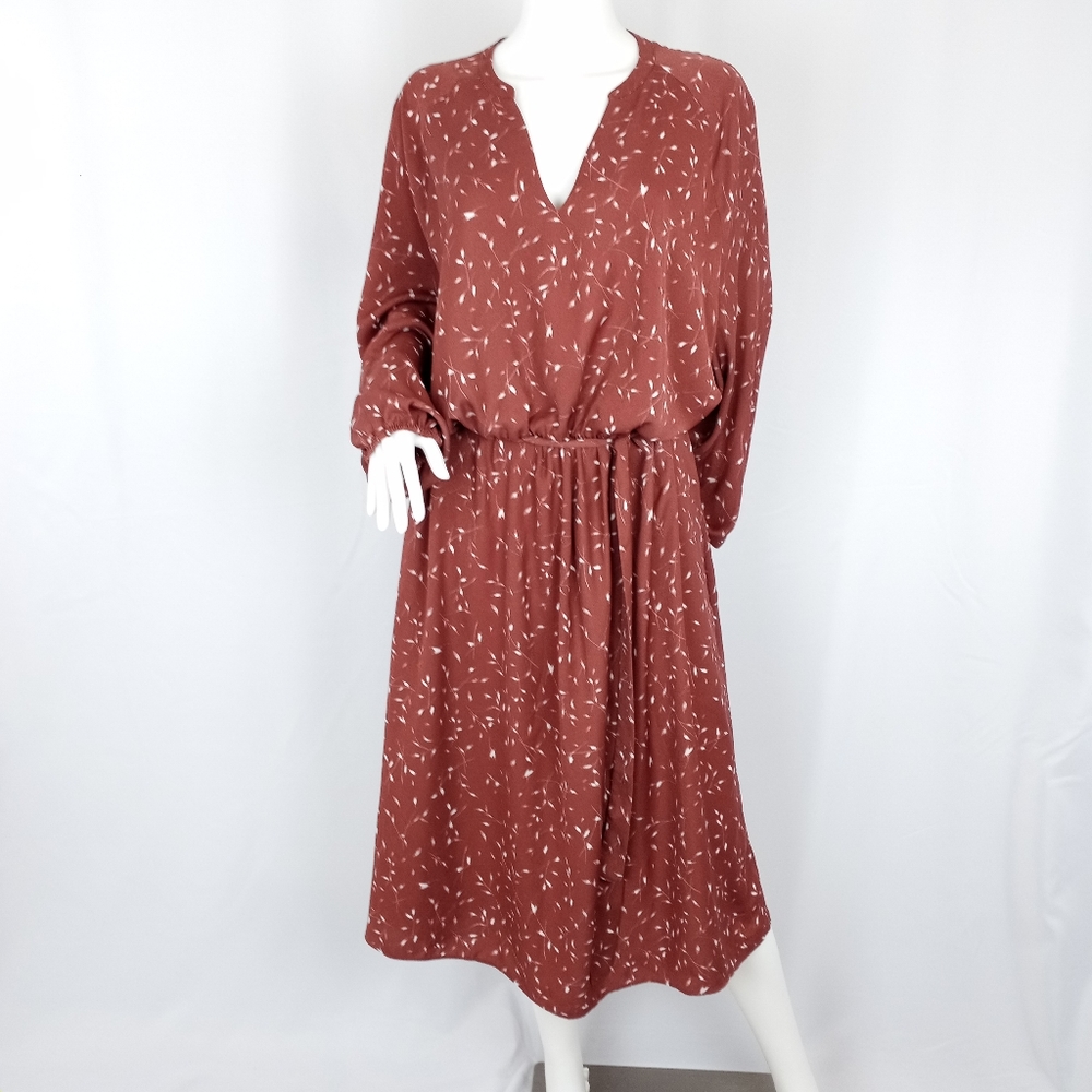 Ava and Viv Floral Print Longsleeve Dress